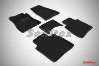 Ковры салонные 3D черные для Nissan Sentra 2014-, Seintex 86313