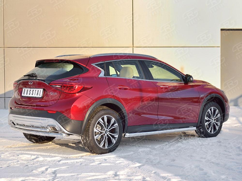 Защита заднего бампера d57/42 Infiniti QX30 2016, Slitkoff IQX3Z-002504