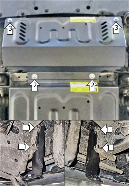 Защита стальная Мотодор (Радиатор), 2 мм,  Great Wall Poer  2021- арт. 73113