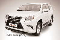 Защита переднего бампера d57 черная Lexus GX-460 (2013-2023) , Slitkoff, арт. LGX13-006B