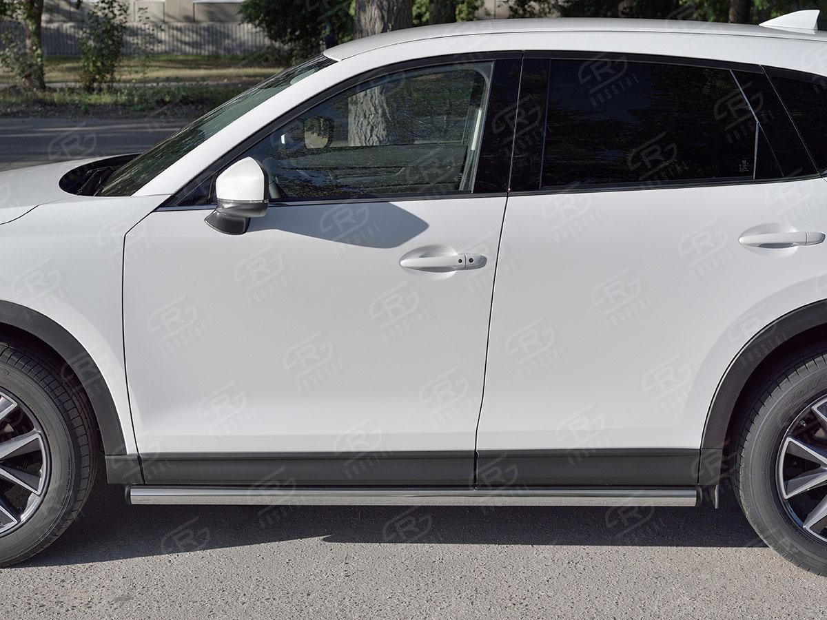 Пороги труба d57 вариант 2 Mazda CX-5 2017, Русталь M5T-0027982, Slitkoff