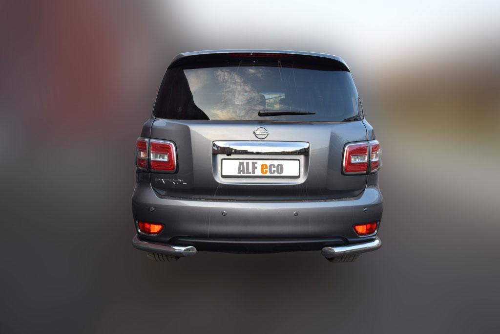 Защита задняя уголки D 76,1 для Nissan Patrol(Ниссан Патрол), ALFeco арт. NISPATR-14.08