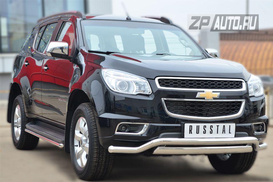 Защита порогов d42 для Chevrolet TrailBlazer 2013, Slitkoff CTRT-001509