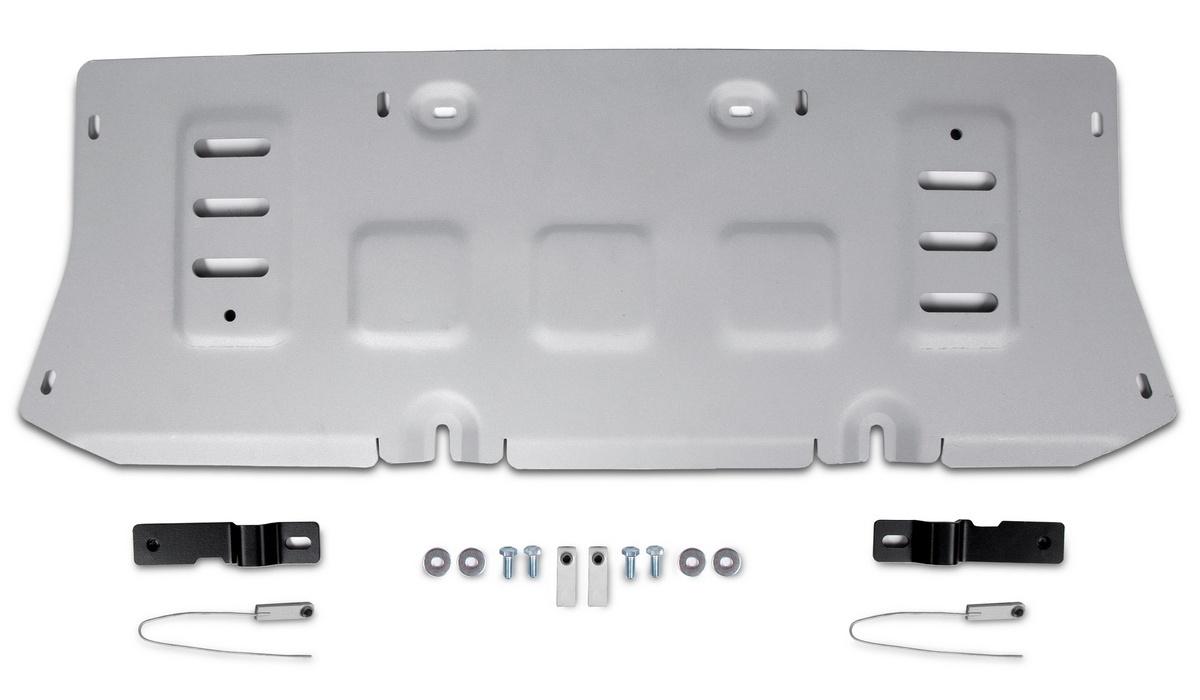 Защита КПП Rival для Mercedes-Benz GLE W167 (300d) 2018-н.в., штампованная, алюминий 3 мм, с крепежом, 333.3958.1