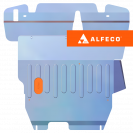 Защита  картера и КПП (2 части) Mitsubishi Airtrek 2001-2008 V-2,0; 2,4 , ALFeco, алюминий 4мм, арт. ALF1416al-1