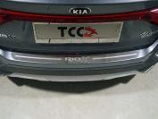 Накладка на задний бампер (лист зеркальный надпись RIO X) для автомобиля Kia Rio X 2020 TCC Тюнинг арт. KIARIOX20-03