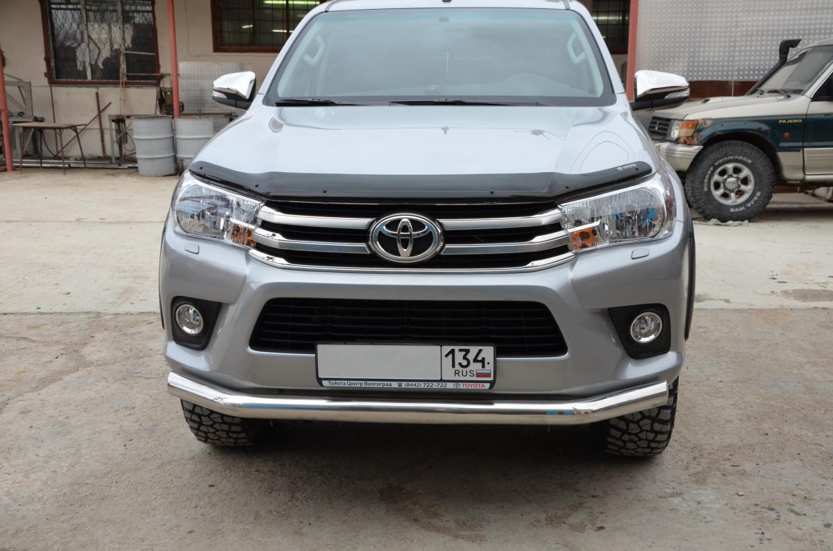 Защита переднего бампера для автомобиля TOYOTA Hilux  2015. THL.15.02, Россия