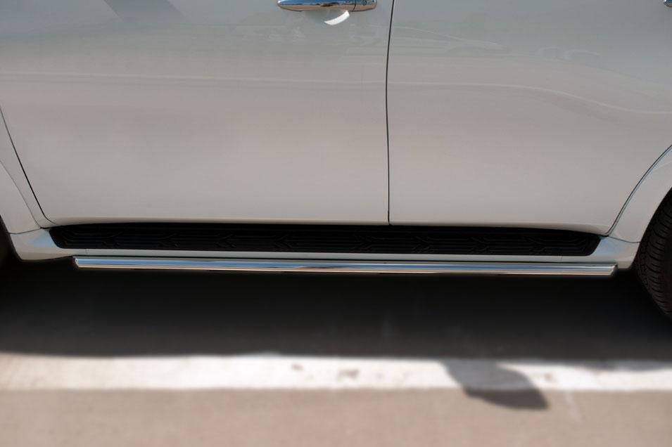 Защита порогов d42 (укороченная) для Infiniti QX80, Slitkoff IQXT-002100