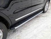 Пороги алюминиевые с пластиковой накладкой 1920 мм для автомобиля Ford Explorer 2016-2017, TCC Тюнинг FOREXPL16-13AL