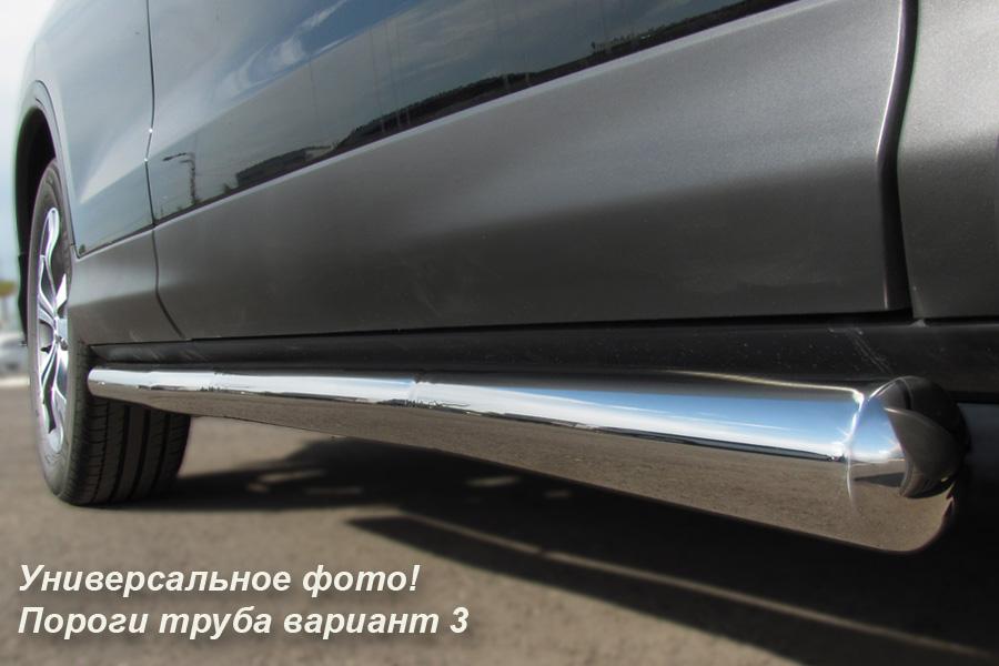 Пороги труба d42 вариант 3 для Toyota Land Cruiser Prado 120, Slitkoff TPT-0001513