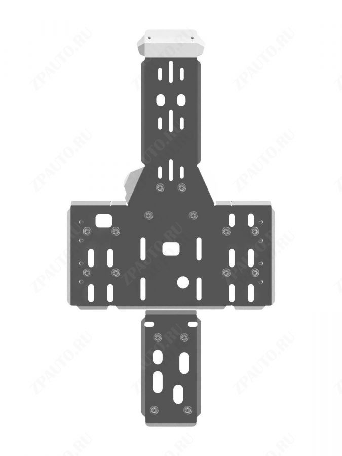 Защита днища для YAMAHA Grizzly 450 2009-, алюминий 4 мм, STORM, арт. 1786