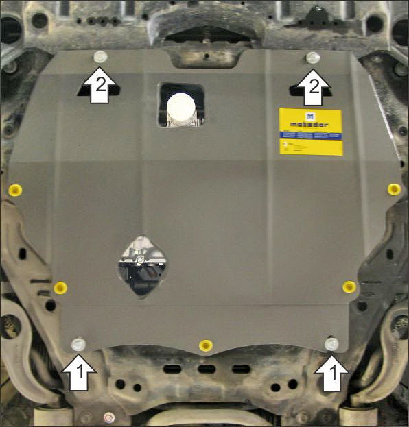 Защита стальная Мотодор (Двигатель, Коробка переключения передач), 2 мм,  Mazda 6   2007-2012 арт. 71105
