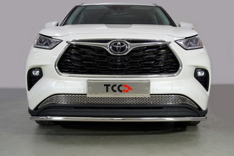 Защита передняя нижняя 42,4 мм для автомобиля Toyota Highlander 2020- арт. TOYHIGHL20-23