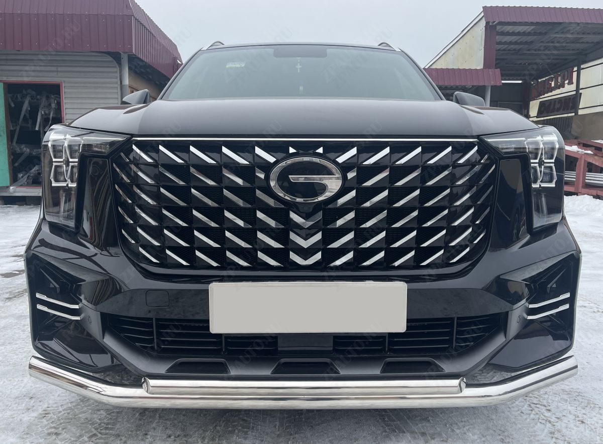 Защита переднего бампера двойная для автомобиля GAC GS8 2023 арт. GAC.GS8.23.03