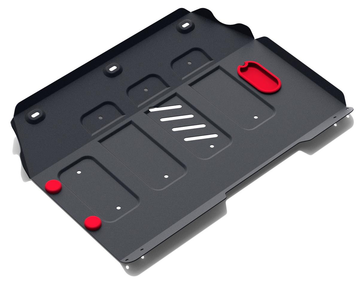 Защита картера и КПП АвтоБроня для Lifan Smily 330 рестайлинг (V - 1.3) 2014-2018, штампованная, сталь 1.8 мм, с крепежом, 111.03312.1
