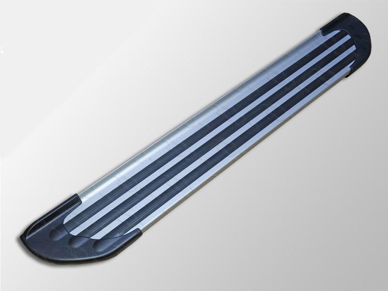Пороги алюминиевые "Slim Line Silver" 1720 мм для автомобиля Mazda CX-5 2015-2016, TCC Тюнинг MAZCX515-41S