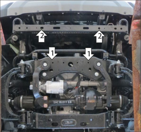 Защита алюминиевая Мотодор (Радиатор), 4 мм,  для Changan Hunter Plus  2023- арт. 347201