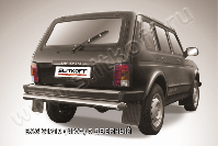 Защита заднего бампера d76 Lada Niva 21213 5-дверная (1993-2023) Black Edition, Slitkoff, арт. Nivd008BE