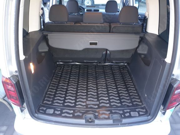 Ковер багажный модельный (высокий борт) для VW Caddy (2015) (5 мест, кор. База), Элерон, арт. 72059