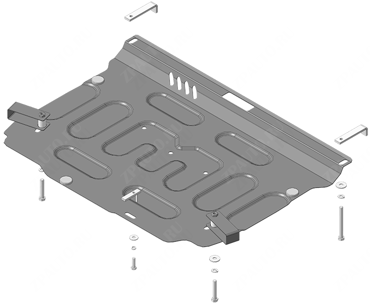 Защита стальная Мотодор (Двигатель, Коробка переключения передач), 2 мм,  Honda Civic VIII   2005-2012 арт. 70815