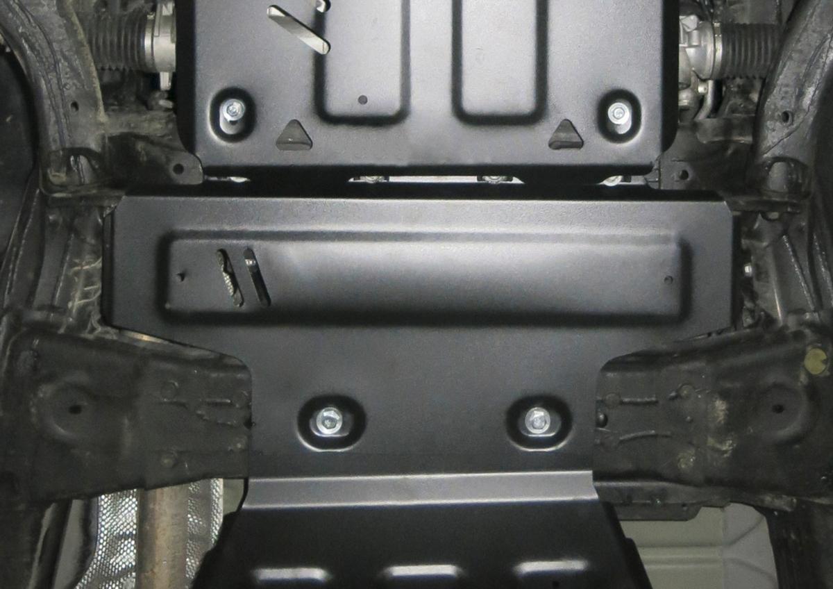 Защита КПП АвтоБроня для Volkswagen Amarok I рестайлинг (V - 2.0D; 3.0D) 2016-2019, штампованная, сталь 1.8 мм, с крепежом, 111.05852.1