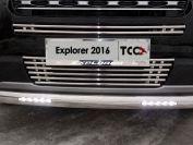 Решетка радиатора верхняя 16 для Ford Explorer 2015 (Форд Эксплорер 2015), ТСС FOREXPL16-03, TCC Тюнинг