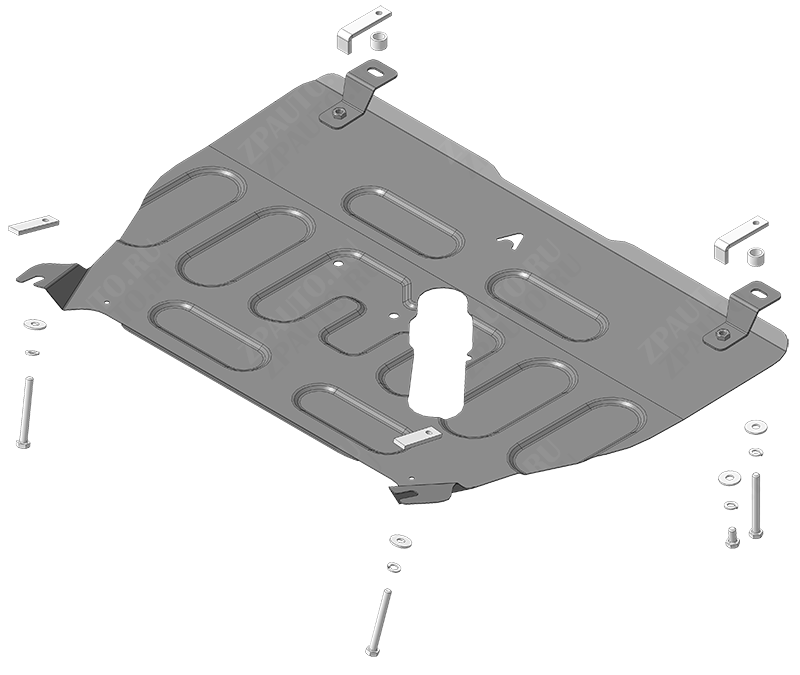 Защита АвтоСтандарт (Двигатель, Коробка переключения передач), 1,5 мм,  для Changan Cs95  2023- арт. 57212