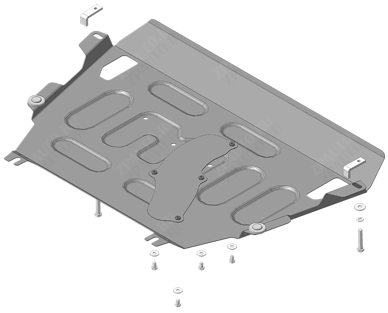 Защита стальная Мотодор (Двигатель, Коробка переключения передач), 2 мм, сталь для Toyota RAV 4  2013-2019 арт. 72503