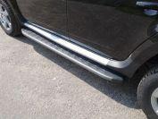 Пороги алюминиевые с пластиковой накладкой (карбон серые) 1720 мм для автомобиля Renault Duster 2015- TCC Тюнинг арт. RENDUST15-14GR