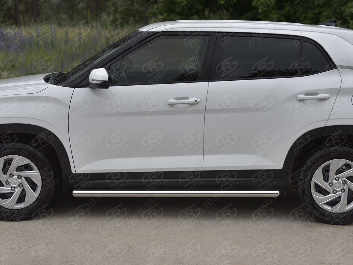 HYUNDAI CRETA 2021- Пороги труба d57 (вариант 3) HCRT-0038233