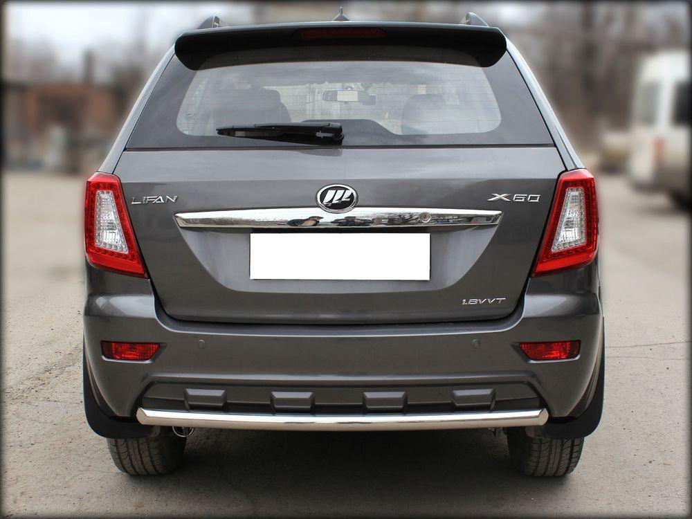Защита заднего бампера радиусная одинарная d-53 для Lifan X60, Технотек LIFX60_3