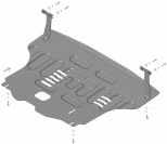 Ковер багажный модельный высокий борт для Mitsubishi Pajero IV 1999-2006, Элерон 71007