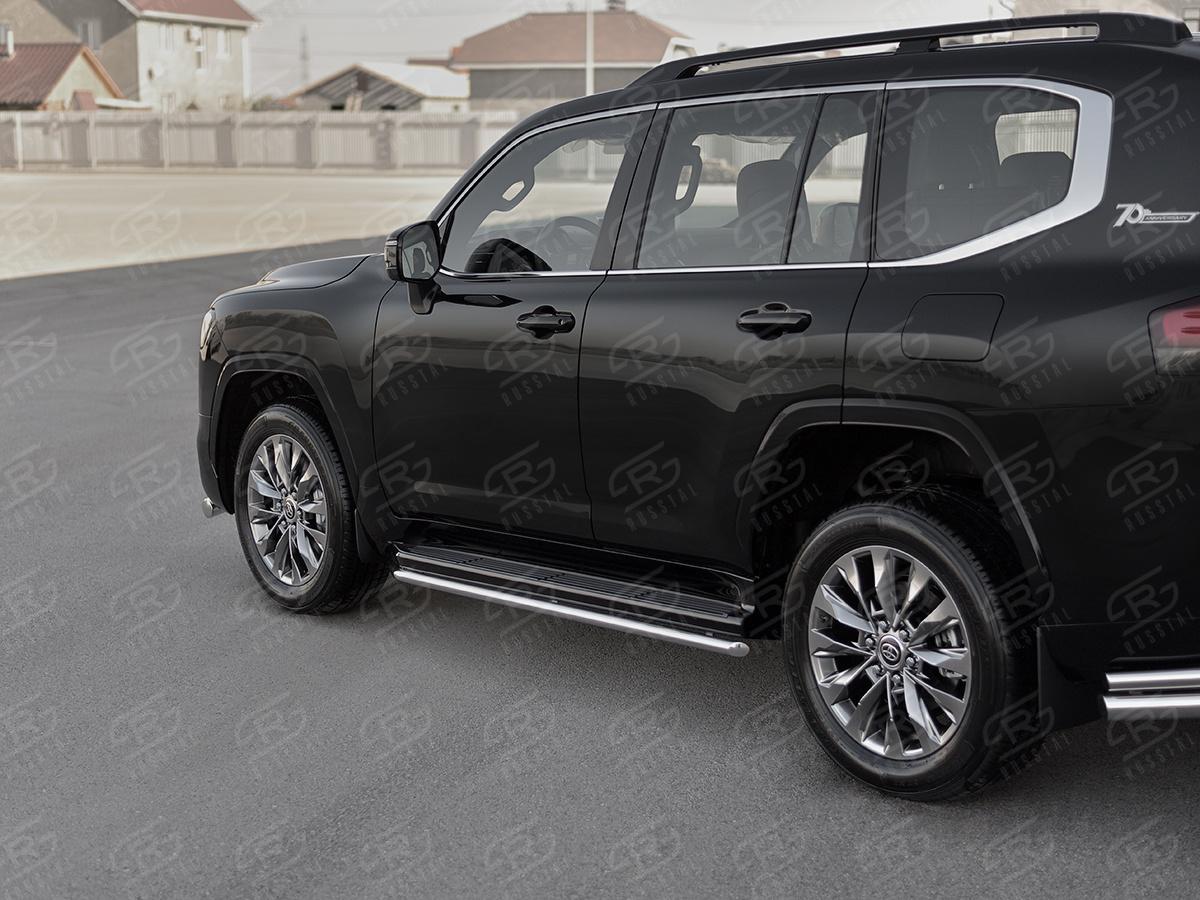 TOYOTA LAND CRUISER 300 2021 - Защита порогов d42 TLCT-003787