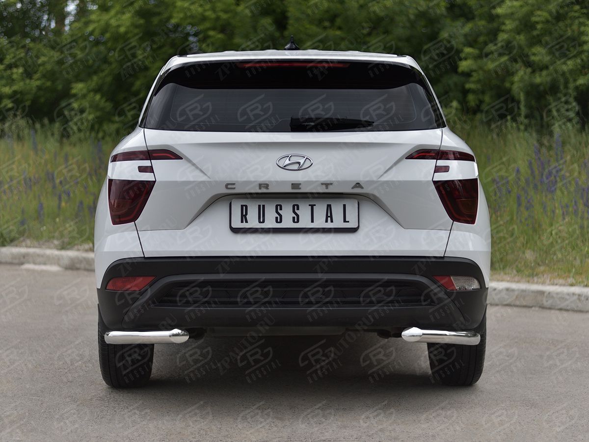 HYUNDAI CRETA 2021- Защита заднего бампера уголки d57 секции HCRZ-003828