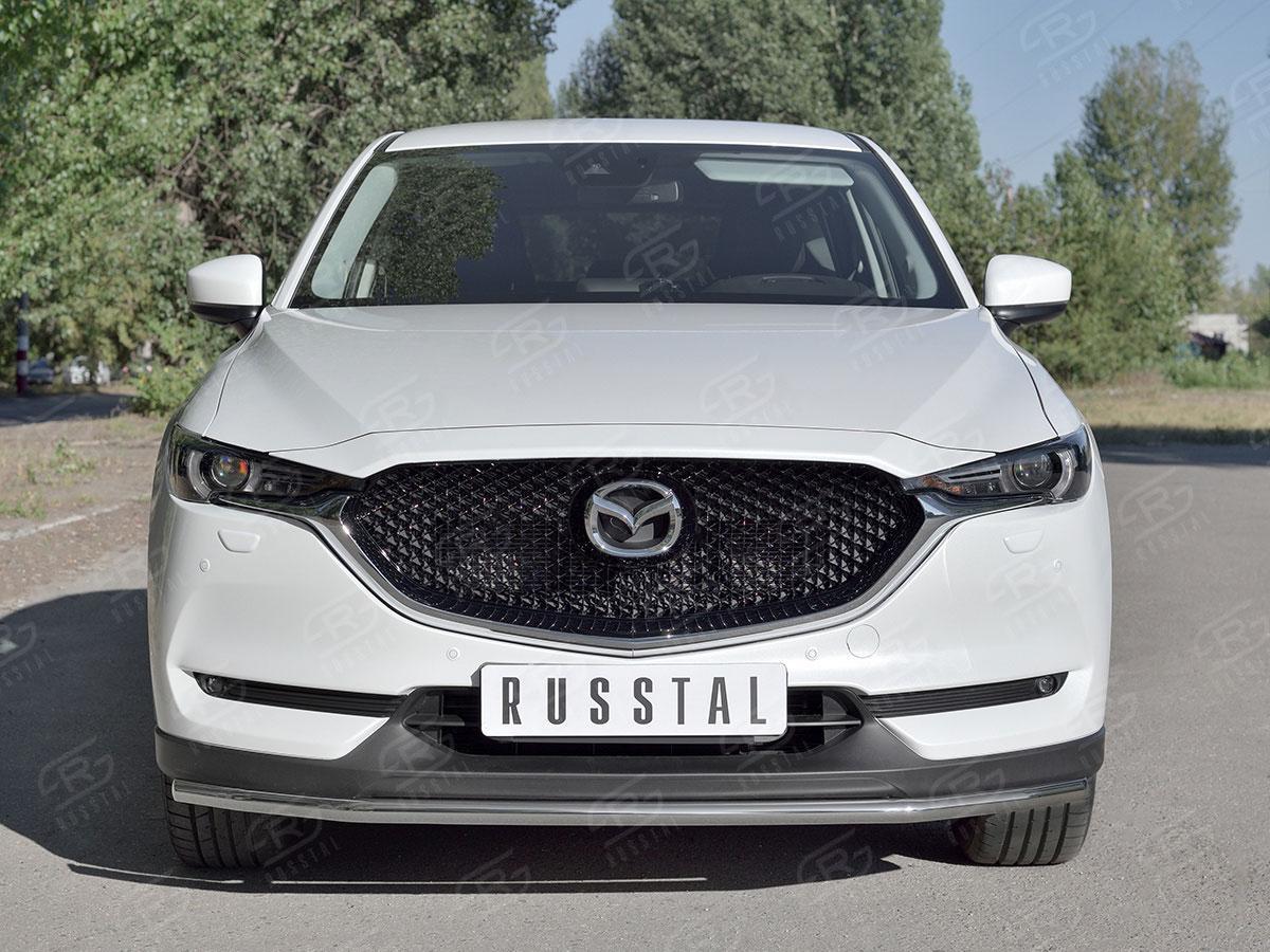 Защита переднего бампера d42 Mazda CX-5 2017, Русталь M5Z-002789