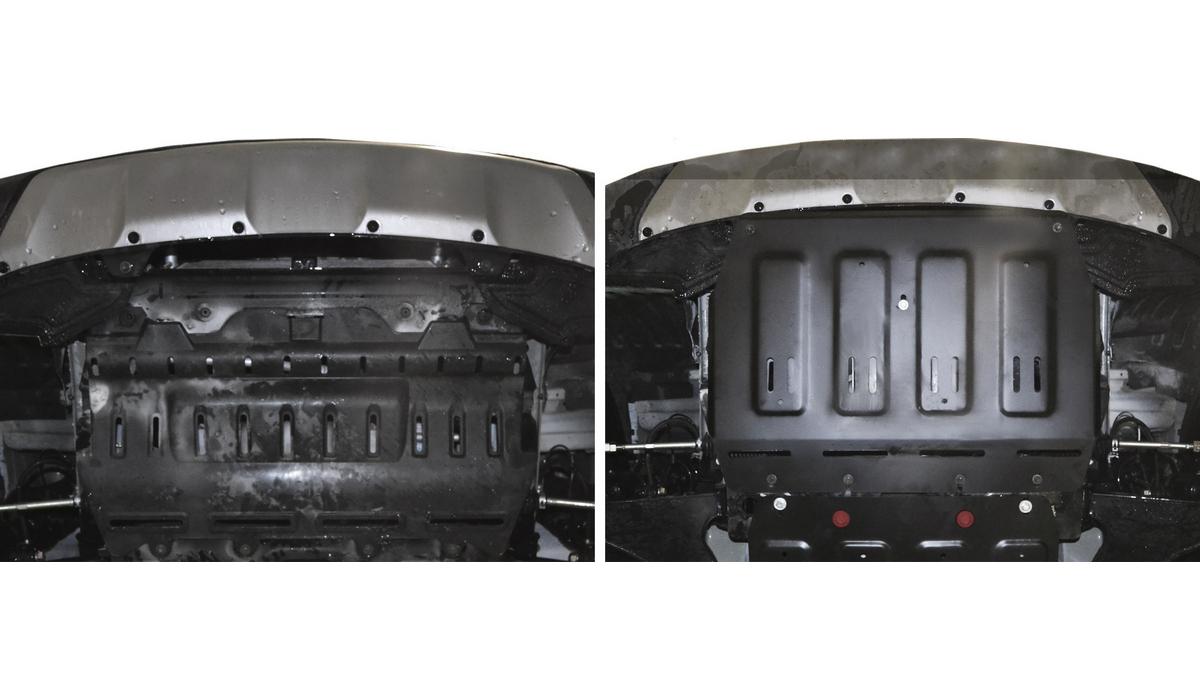 Защита картера АвтоБроня для Lifan Myway (V - 1.5T; 1.8) RWD 2016-н.в., штампованная, сталь 1.8 мм, с крепежом, 111.03317.1