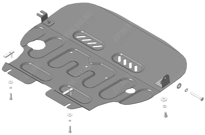 Защита стальная Мотодор (Двигатель, Коробка переключения передач), 2 мм,  Mini Cooper   2007-2014 арт. 77001