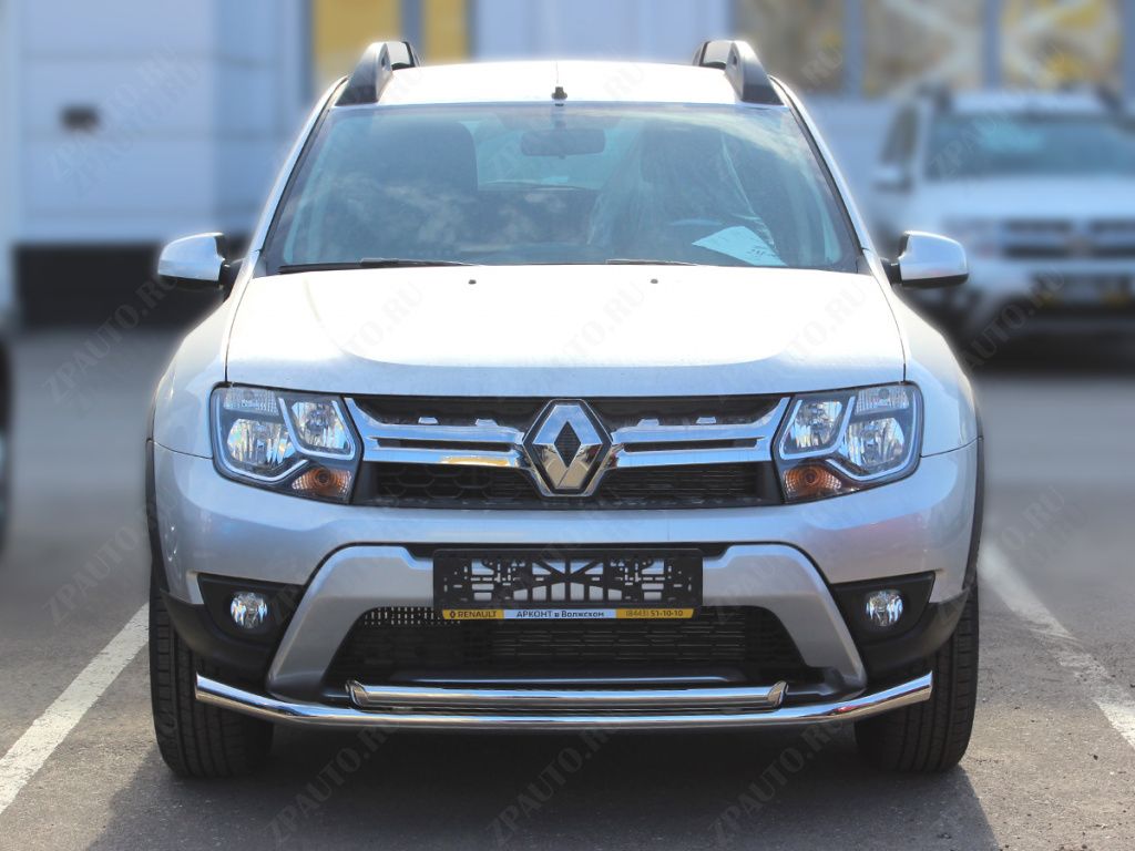Дуга передняя по низу бампера радиусная двойная d-60+53 для автомобиля Renault Duster Dakar 2017-наст.вр.(Дизель) арт. RDD17_1.1, 
Технотек