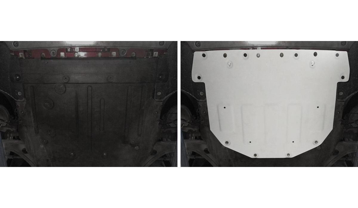 Защита картера и КПП Rival для Land Rover Range Rover Evoque II 2018-н.в., штампованная, алюминий 4 мм, без крепежа, 3.3129.1