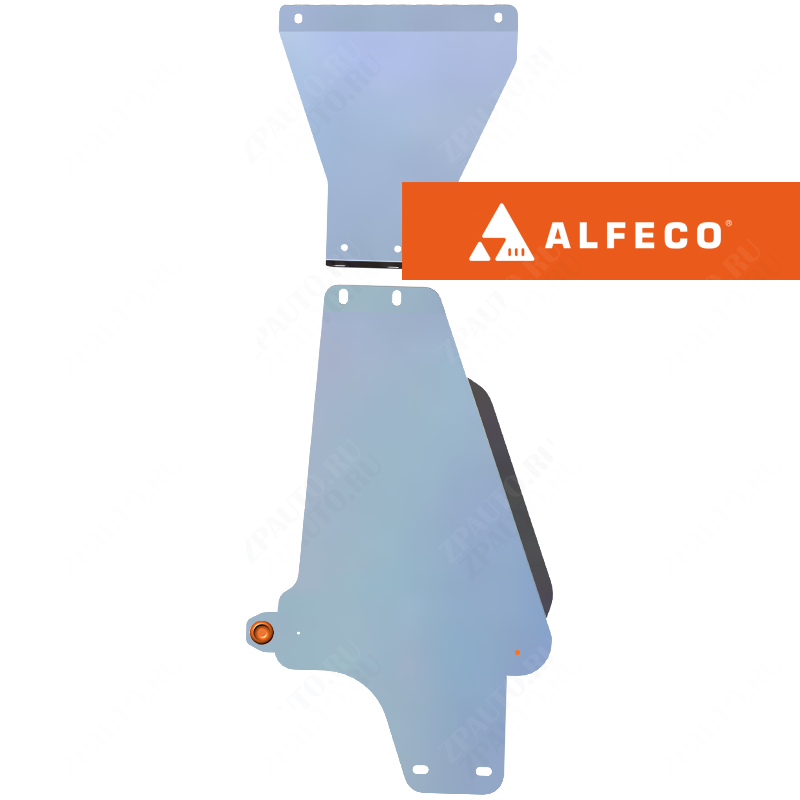 Защита  КПП и РК (2 части) (установка невозможна без ALF03072st или ALF0317st) Chevrolet Niva 2002-2020 V-1,7 , ALFeco, алюминий 4мм, арт. ALF0308al