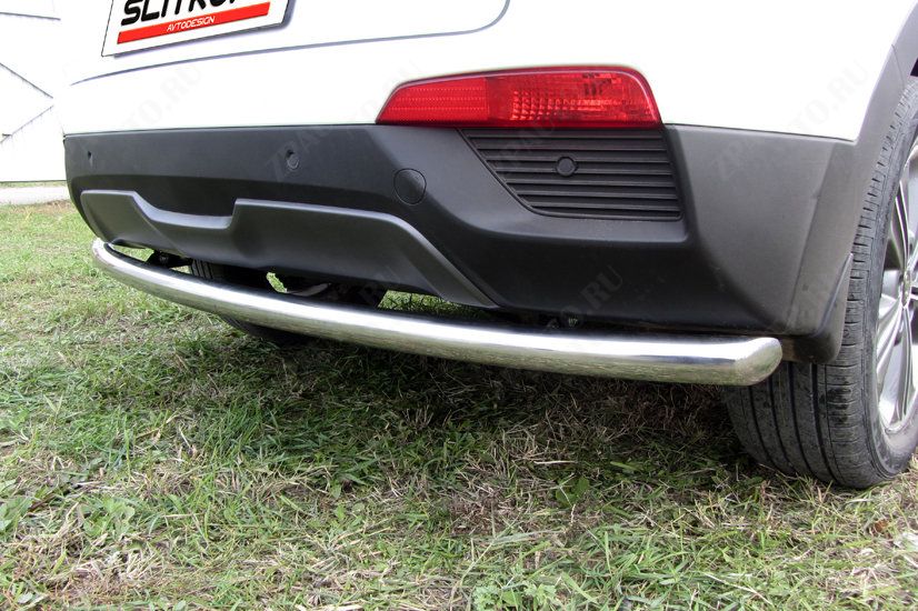 Защита заднего бампера d57 радиусная Hyundai Creta 4WD (2016-2021) , Slitkoff, арт. HCRET4WD012