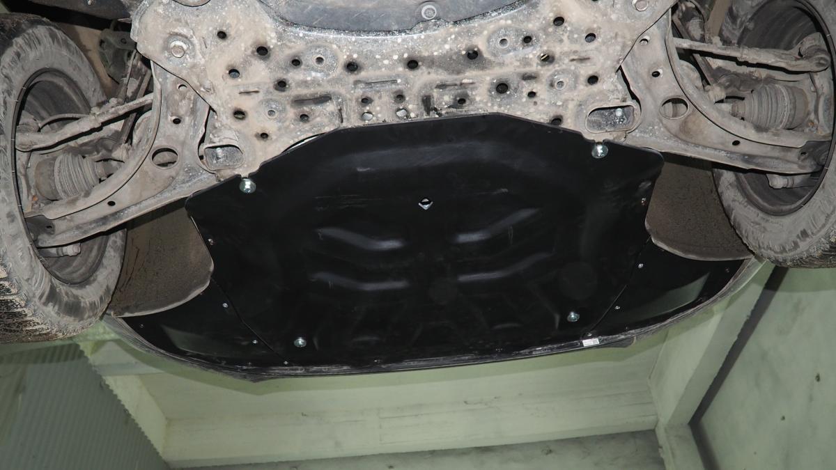 КОМПОЗИТНАЯ ЗАЩИТА КАРТЕРА ДВИГАТЕЛЯ И КПП KIA SOUL III (V-ВСЕ, 2019-) (6ММ), арт. 11.34K