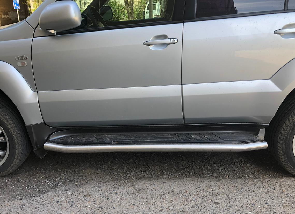 Защита штатного порога для автомобиля Toyota Land Cruiser Prado арт. ТLСP120.03.30-1