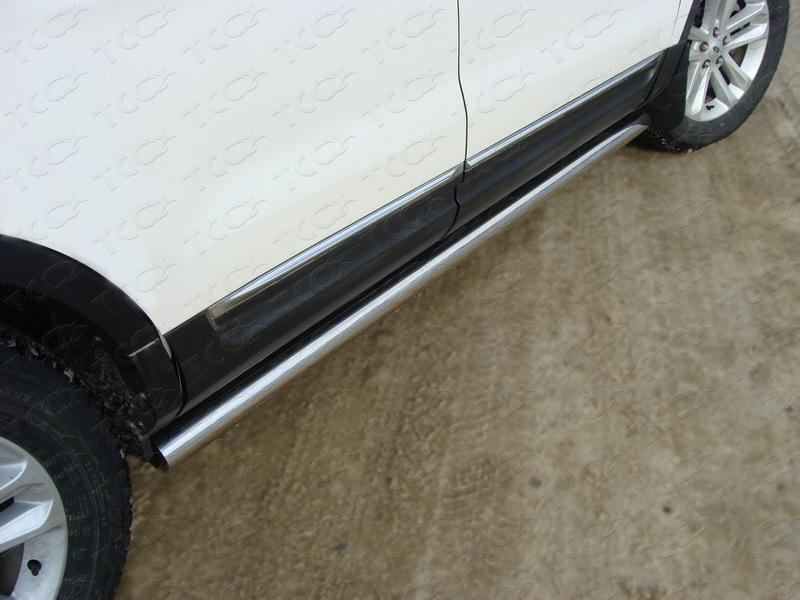 Пороги труба 76,1 мм для автомобиля Ford Explorer 2012-2015 TCC Тюнинг арт. FOREXPL12-07