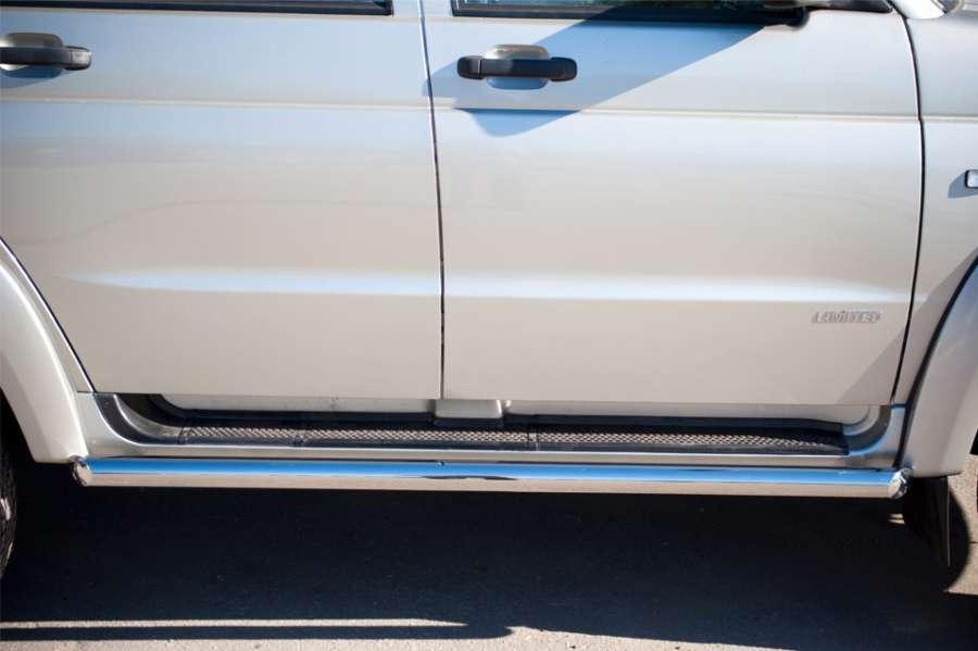 Пороги труба d57 вариант 1 для UAZ Patriot, Slitkoff UPT-0005041