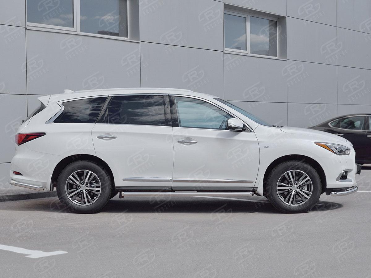 Пороги труба d57 вариант 1 для Infiniti QX60 2016, Slitkoff IQXT-0026821