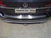 Накладка на задний бампер (лист шлифованный надпись Teramont) для автомобиля Volkswagen Teramont 2018-