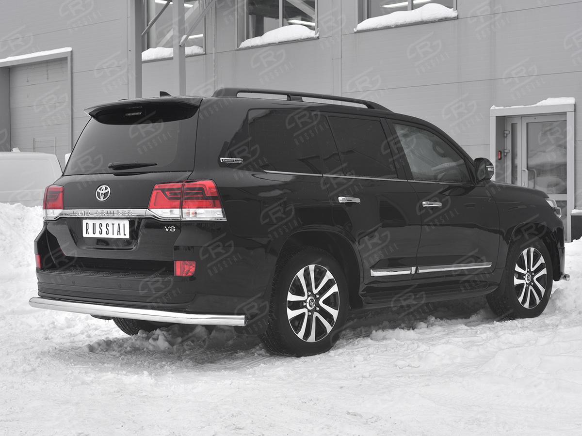 Защита заднего бампера d76 секции TLCZ-003123 для автомобиля TOYOTA LAND CRUISER 200 2018 EXECUTIVE LOUNGE, Slitkoff