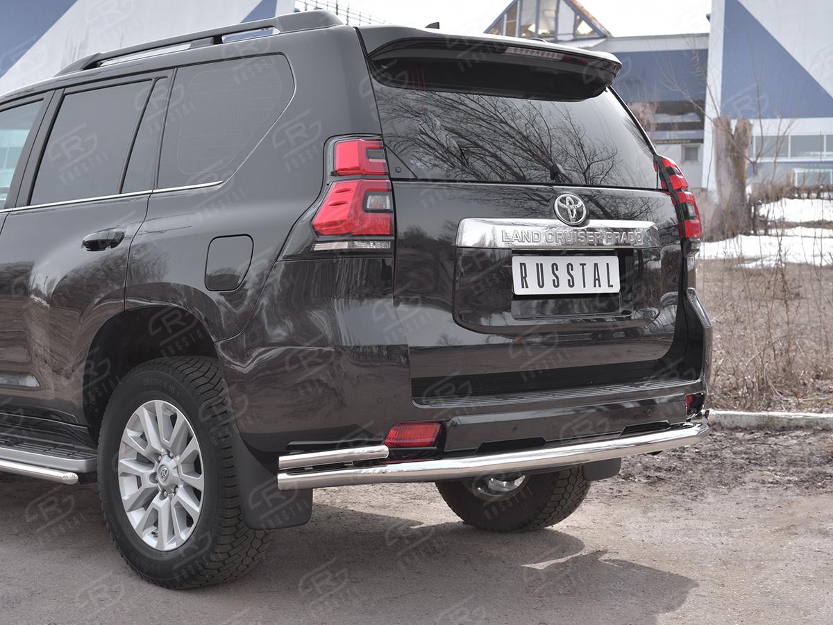 Защита заднего бампера d57 секции d42 уголки LCPZ-002868 для автомобиля TOYOTA LC PRADO 150 2017-, Slitkoff