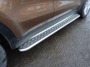 Пороги с площадкой 42,4 мм для автомобиля Kia Sportage (QL) 2016-2018, TCC Тюнинг KIASPORT16-11